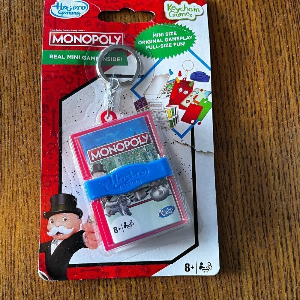 Monopoly Mini Keychain Game New in Box